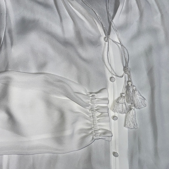 Guess White Ruffle Blouse - Picture 3 of 5